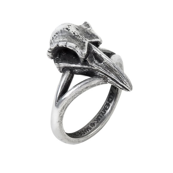 Alchemy Gothic Raven Skull Ring NWT - Picture 3 of 4